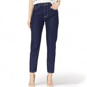 Current/Elliot High Rise Straight Leg “The Vintage” fit Rigid Indigo Mom Jeans